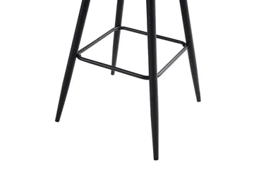 Barstol Casmalia sett av 2 Hvit/Svart - Hvit/Svart - Møbler - Stoler - Barstol