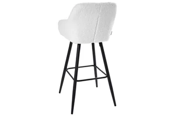 Barstol Casmalia sett av 2 Hvit/Svart - Hvit/Svart - Møbler - Stoler - Barstol