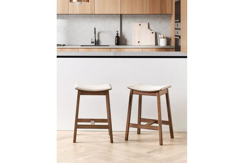 Barstol Dixon set om 2 Beige - Møbler - Stoler - Barstol