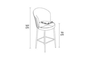 Barstol Redlands Cappuccino / Svart - Cappuccino / Svart - Møbler - Stoler - Barstol