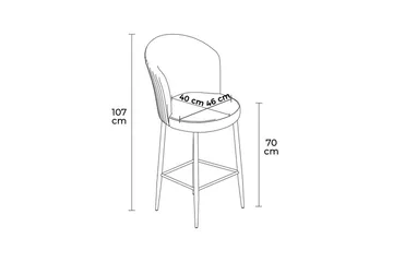 Barstol Redlands Cappuccino / Svart - Cappuccino / Svart - Møbler - Stoler - Barstol