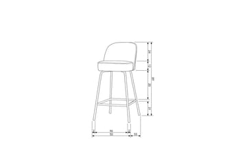 Barstol Vogue - Konjakk, 65 cm - Møbler - Stoler - Barstol