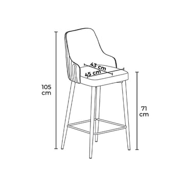 Bar Stool Set (6 Pieces) Hanah Home - Møbler - Stoler - Barstol