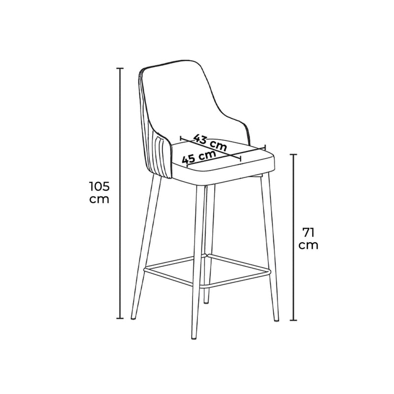 Bar Stool Set (6 Pieces) Hanah Home - Møbler - Stoler - Barstol