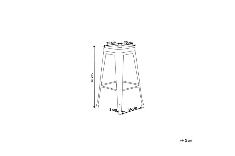 Barkrakk Cabrillo 36 cm - Svart - Barstol