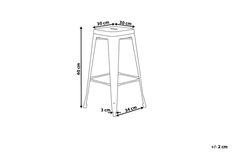 Barkrakk Cabrillo 42 cm - Hvit - Barstol