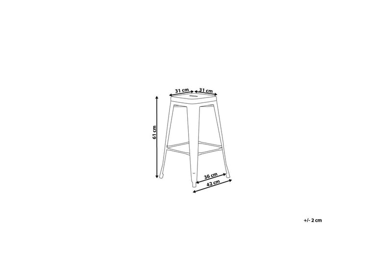 Barkrakk Cabrillo 42 cm - Svart - Barstol