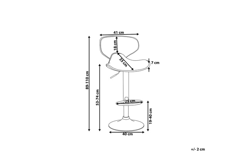 Barstol Conway 35 cm - Sølv - Møbler - Stoler - Barstol