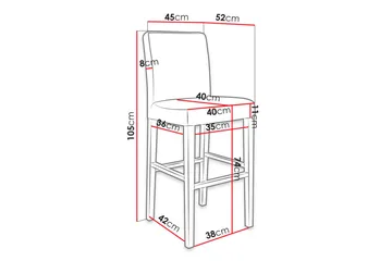 Barstol - Rosa - Møbler - Stoler - Barstol