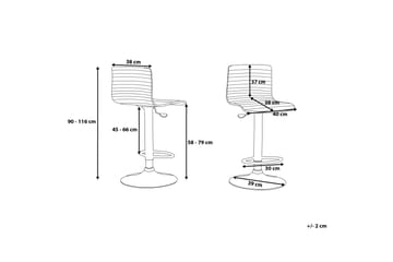 Barstol Stippich 2-pk - Svart - Møbler - Stoler - Barstol