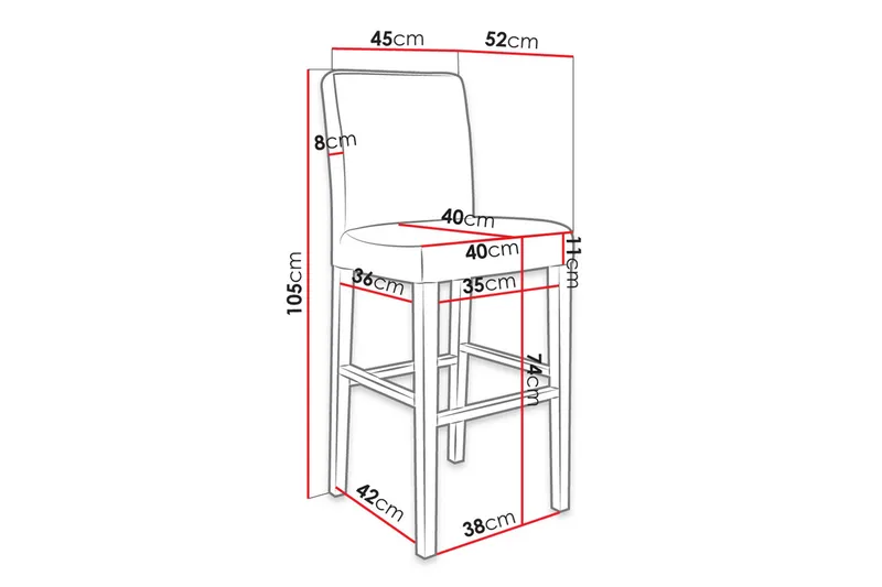 Barstol - Svart - Møbler - Stoler - Barstol