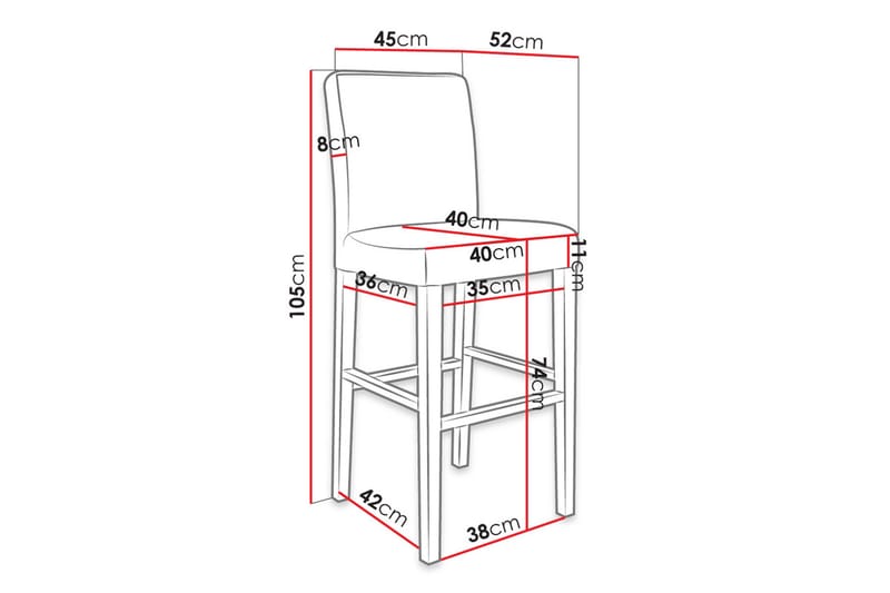 Barstol - Svart - Møbler - Stoler - Barstol