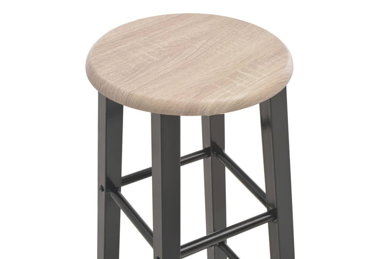 Barstoler 2 stk svart MDF - Svart - Barstol Barstoler 2 stk svart MDF - Svart - Barstol