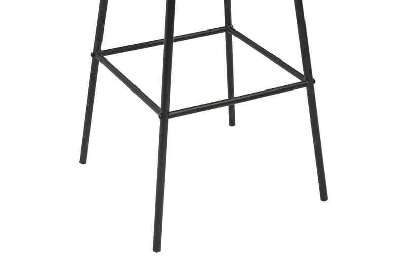 Barstoler 4 stk svart heltre furu og stål - Brun - Barstol