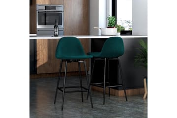 Calvin Barstol Grønn/Fløyel - Dorel Home - Møbler - Stoler - Barstol