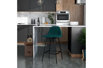 Calvin Barstol Grønn/Fløyel - Dorel Home - Møbler - Stoler - Barstol