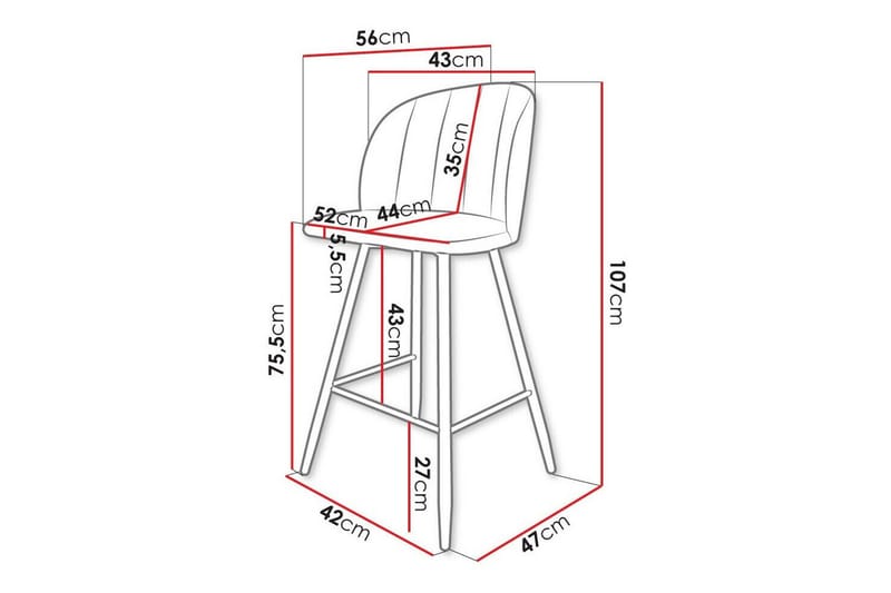 Kintore Barstole - Svart - Møbler - Stoler - Barstol