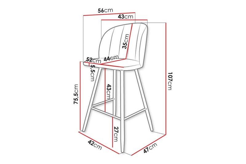 Kintore Barstole - Svart - Møbler - Stoler - Barstol