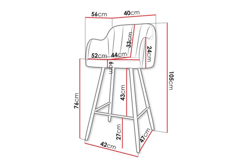 Kintore Barstole - Svart - Møbler - Stoler - Barstol