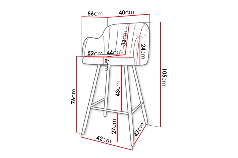 Kintore Barstole - Svart - Møbler - Stoler - Barstol