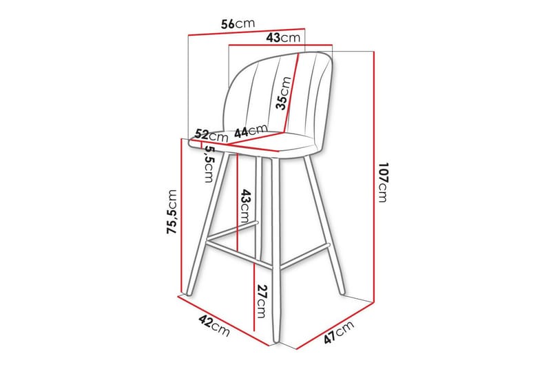 Kintore Barstole - Svart - Møbler - Stoler - Barstol