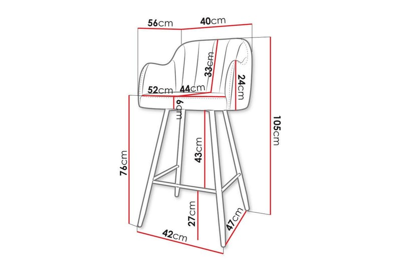Kintore Barstole - Svart - Møbler - Stoler - Barstol
