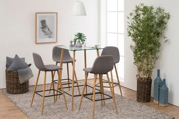 Lejone Barstol - Grå/Eik - Møbler - Stoler - Barstol