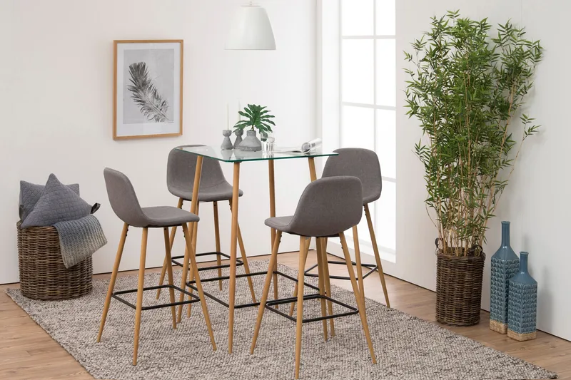 Lejone Barstol - Grå/Eik - Møbler - Stoler - Barstol