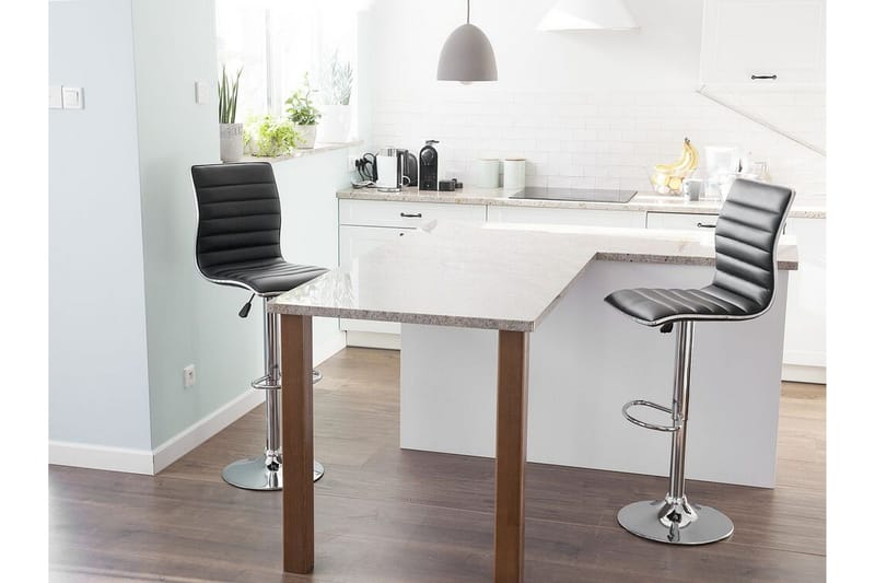 Lucernia Barstol 2-pk - Kunstlær/Svart - Møbler - Stoler - Barstol