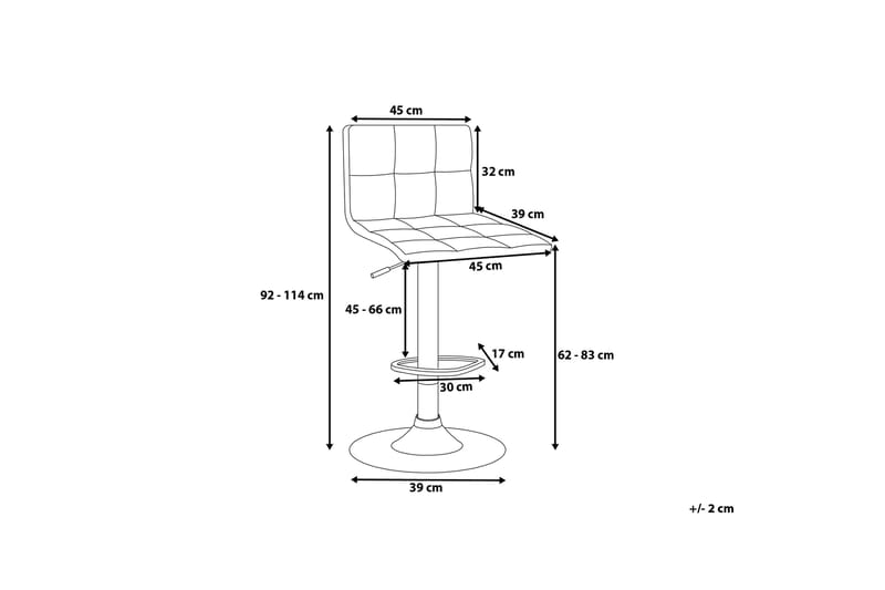 Marion Barstol 45 cm - Svart - Møbler - Stoler - Barstol