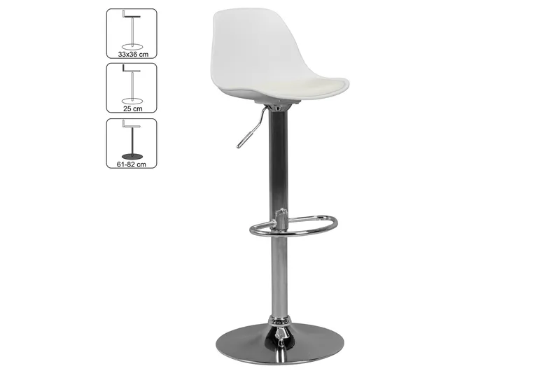 Mateel Barstol - Hvit - Møbler - Stoler - Barstol