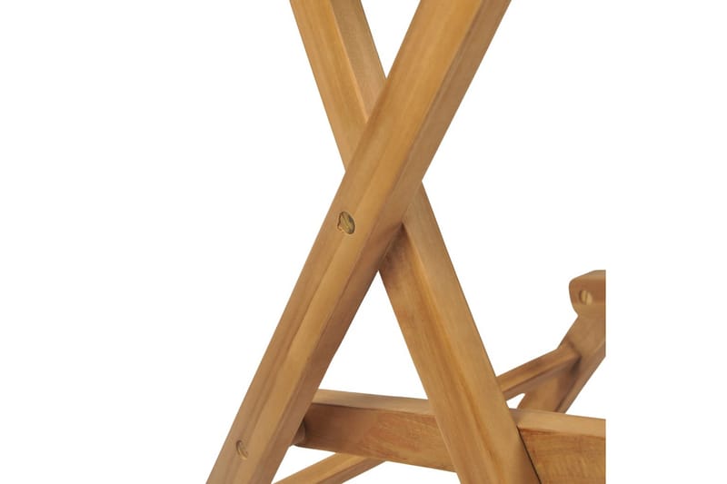 Sammenleggbare barstoler 2 stk heltre teak - Brun - Barstol