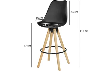 Sarkbank Barstolar 2-pk - Svart/Brun - Møbler - Stoler - Barstol