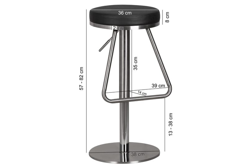 Segelhorst Barstol - Svart - Møbler - Stoler - Barstol
