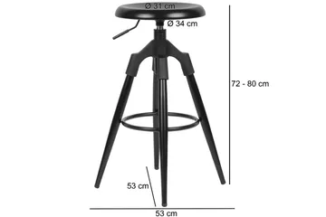 Vabensted Barstol - Svart - Møbler - Stoler - Barstol