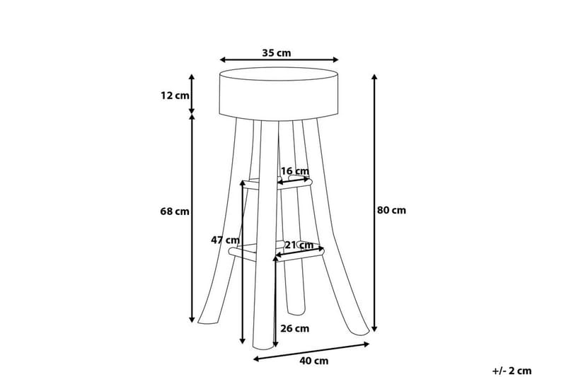 Walton Barkrakk 40 cm - Tre | Natur - Møbler - Stoler - Barstol