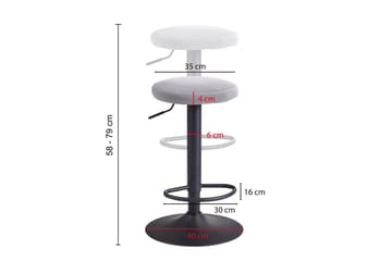 Willowdale Barstol - Lysegrå/Svart - Møbler - Stoler - Barstol