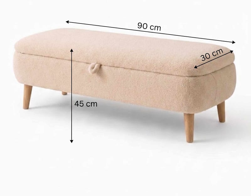 Benk Atelier Del Sofa Rena (90 x 45 x 30 cm) Beige - Beige - Møbler - Stoler - Benk