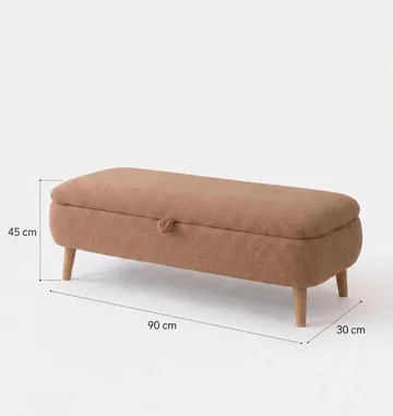 Benk Atelier Del Sofa Rena (90 x 45 x 30 cm) Brun - Brun - Møbler - Stoler - Benk
