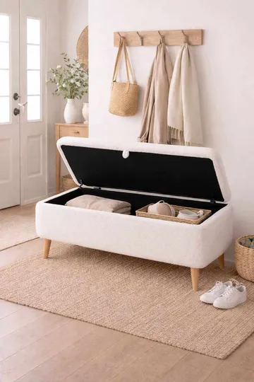 Benk Atelier Del Sofa Rena (90 x 45 x 30 cm) Hvit - Hvit - Møbler - Stoler - Benk