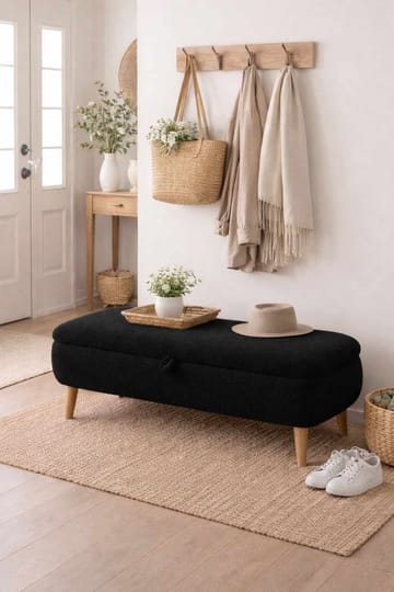 Benk Atelier Del Sofa Rena (90 x 45 x 30 cm) Svart - Svart - Møbler - Stoler - Benk