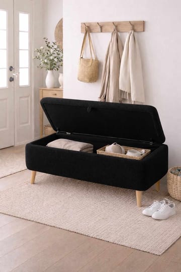 Benk Atelier Del Sofa Rena (90 x 45 x 30 cm) Svart - Svart - Møbler - Stoler - Benk