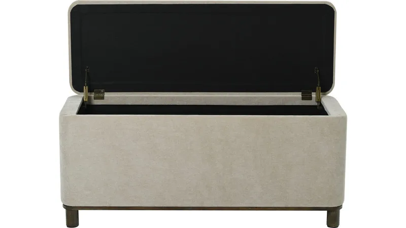 Benk Fjalar med Oppbevaring 110 cm - Beige - Møbler - Stoler - Benk