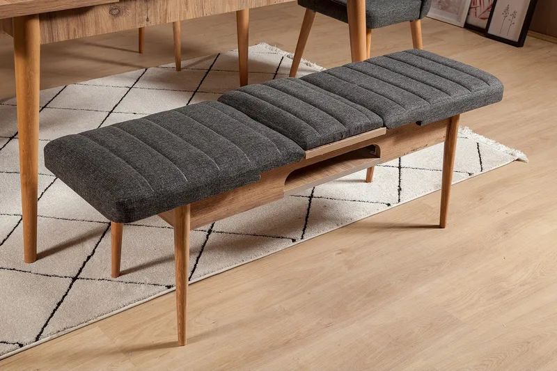 Idehult Benk 51 cm - Tre / Natur / Antrasitt - Møbler - Gangmøbler - Gangbenk