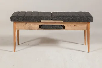 Idehult Benk 51 cm - Tre / Natur / Antrasitt - Møbler - Gangmøbler - Gangbenk