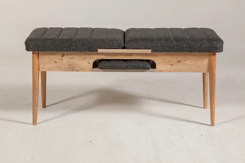 Idehult Benk 51 cm - Tre / Natur / Antrasitt - Møbler - Gangmøbler - Gangbenk