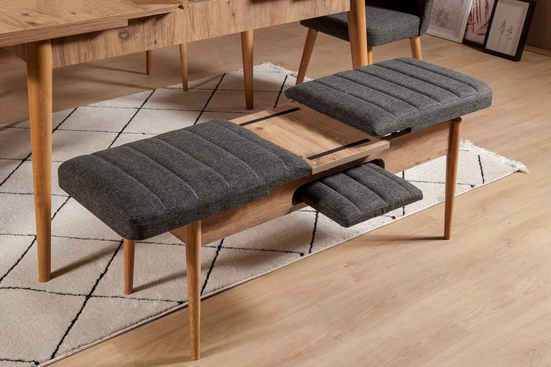 Idehult Benk 51 cm - Tre / Natur / Antrasitt - Møbler - Gangmøbler - Gangbenk