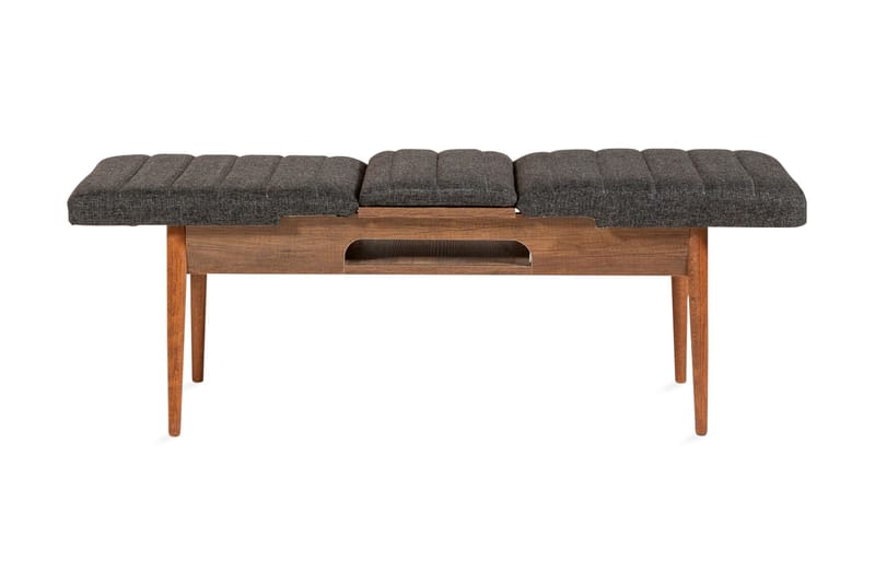 Idehult Benk 51 cm, Valnøtt / Antrasitt