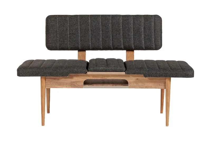 Idehult Benk 85 cm, Tre / Natur / Antrasitt