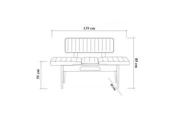 Idehult Benk 85 cm - Tre / Natur / Antrasitt - Møbler - Gangmøbler - Gangbenk